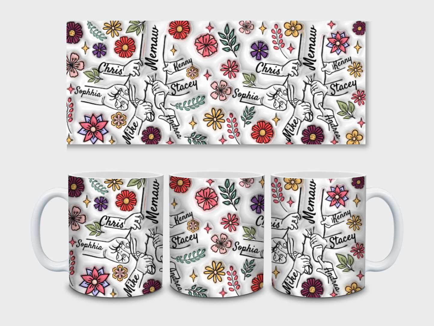 Personalized Handholding Mug for Mom, Mimi, Nana & More - Kim’s Signature Beauty & Accessories    