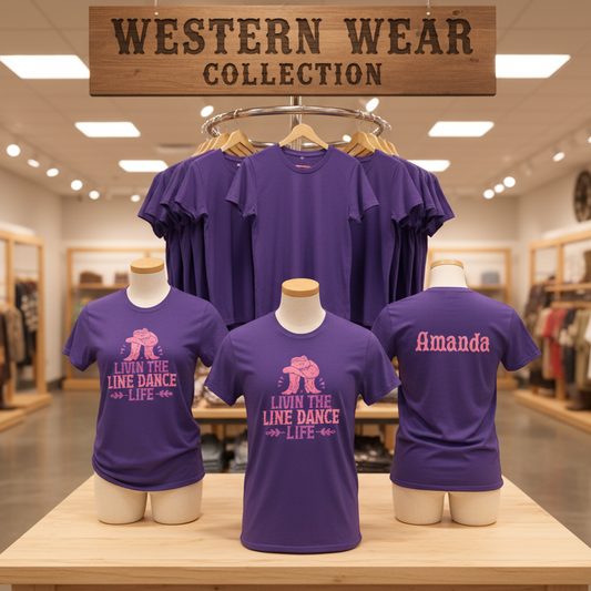 Personalized Line Dance Life T-Shirt – Western Country Style - Kim’s Signature Beauty & Accessories    