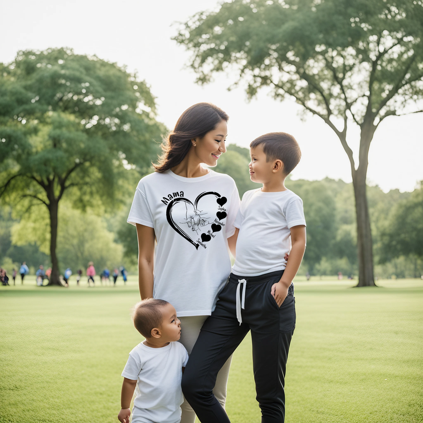 Personalized Mama-Child Heart Tee - Kim’s Signature Beauty & Accessories    