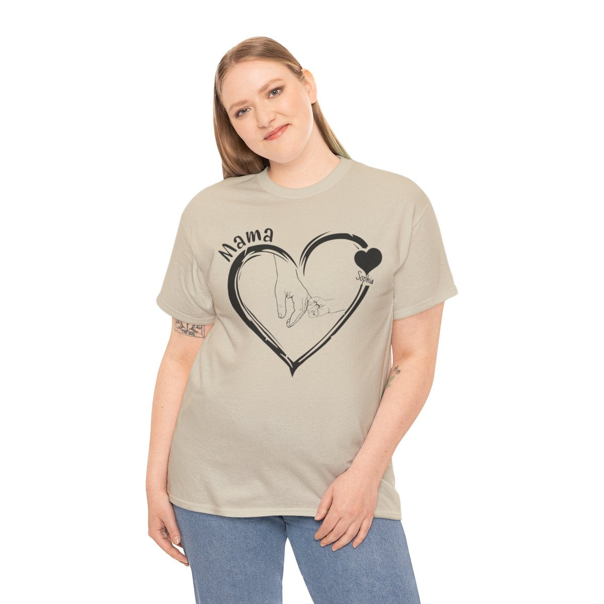 Personalized Mama-Child Heart Tee - Kim’s Signature Beauty & Accessories    