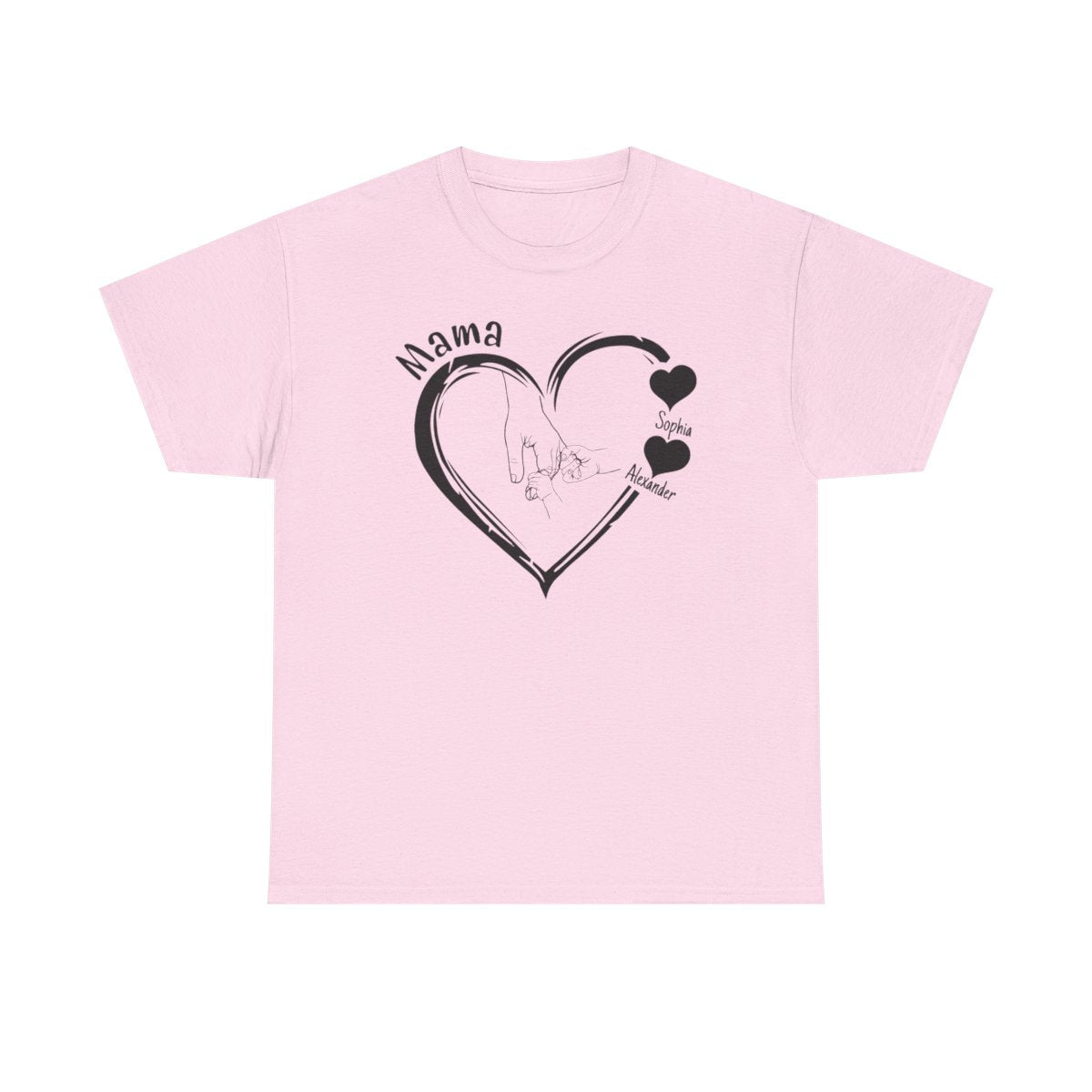 Personalized Mama-Child Heart Tee - Kim’s Signature Beauty & Accessories    