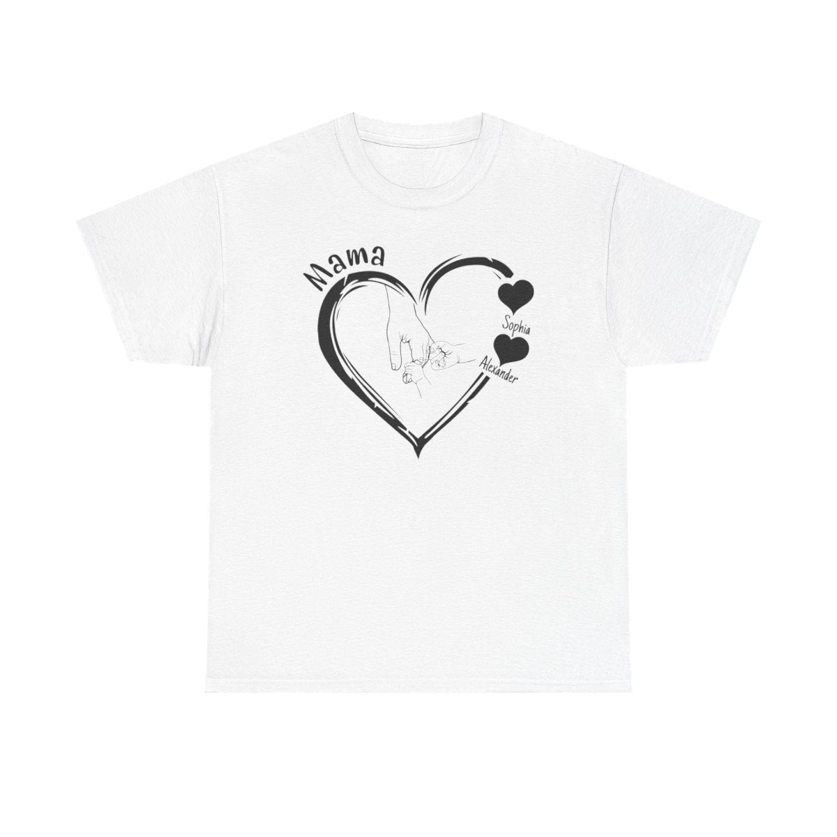 Personalized Mama-Child Heart Tee - Kim’s Signature Beauty & Accessories    