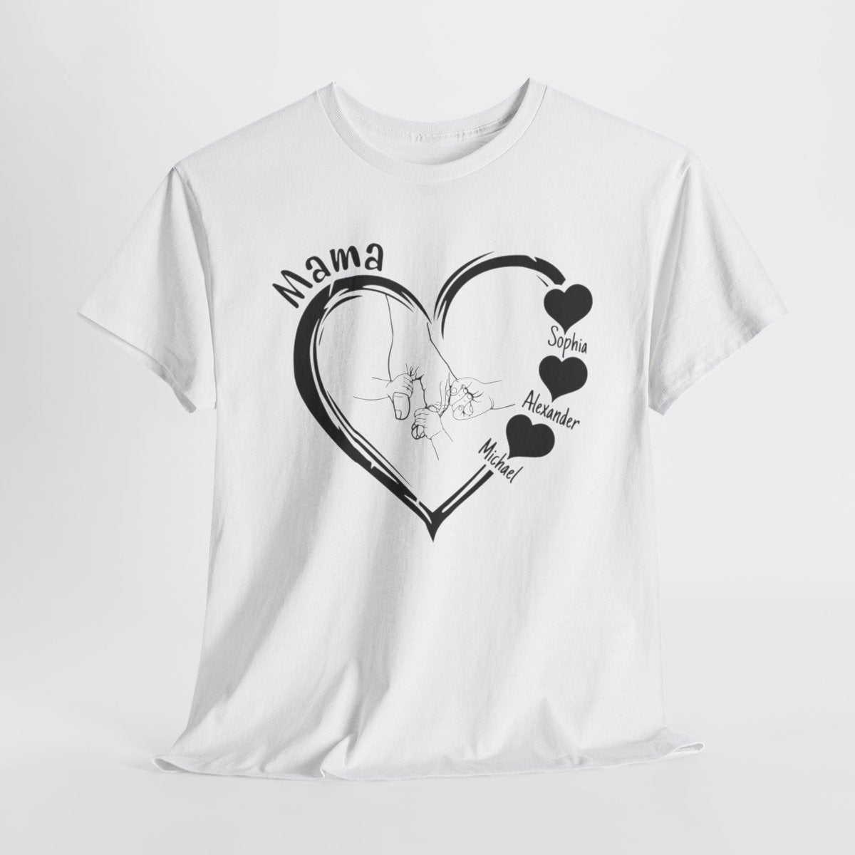 Personalized Mama-Child Heart Tee - Kim’s Signature Beauty & Accessories    