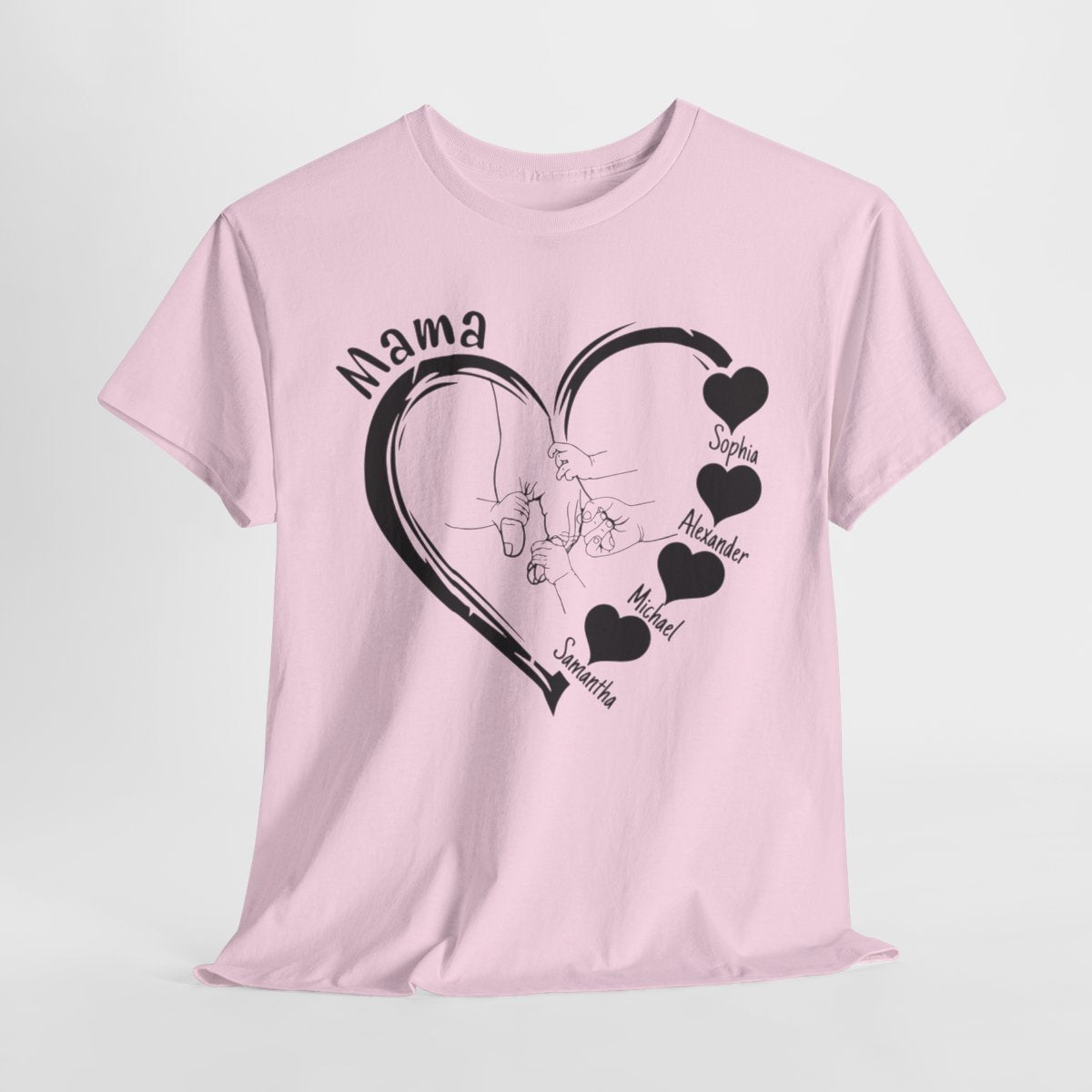 Personalized Mama-Child Heart Tee - Kim’s Signature Beauty & Accessories    