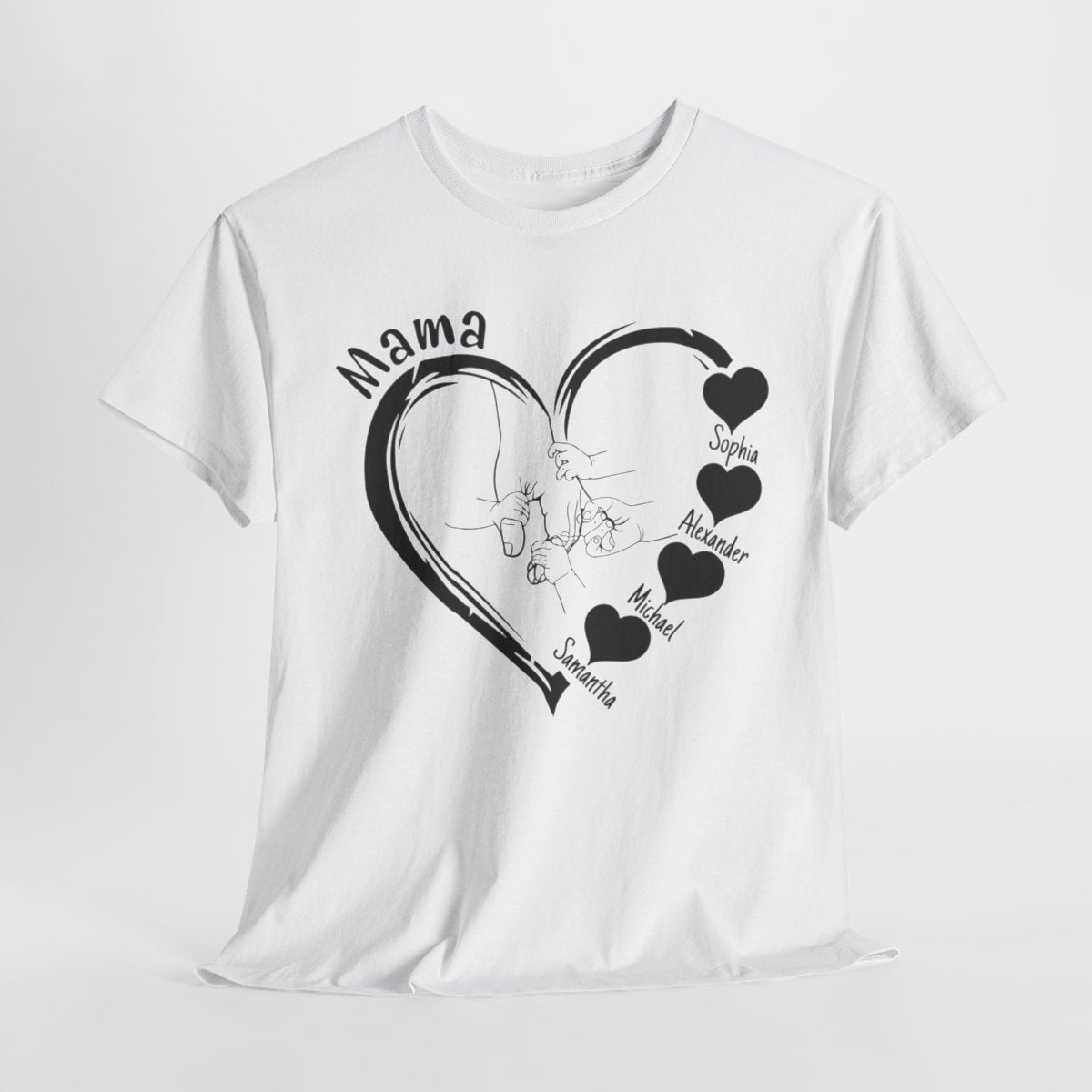 Personalized Mama-Child Heart Tee - Kim’s Signature Beauty & Accessories    