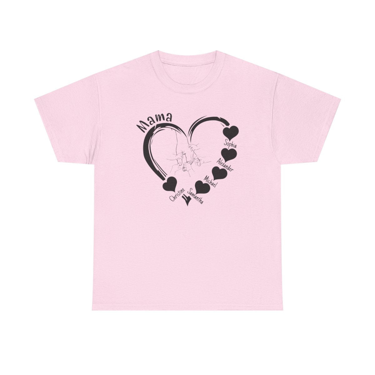 Personalized Mama-Child Heart Tee - Kim’s Signature Beauty & Accessories    