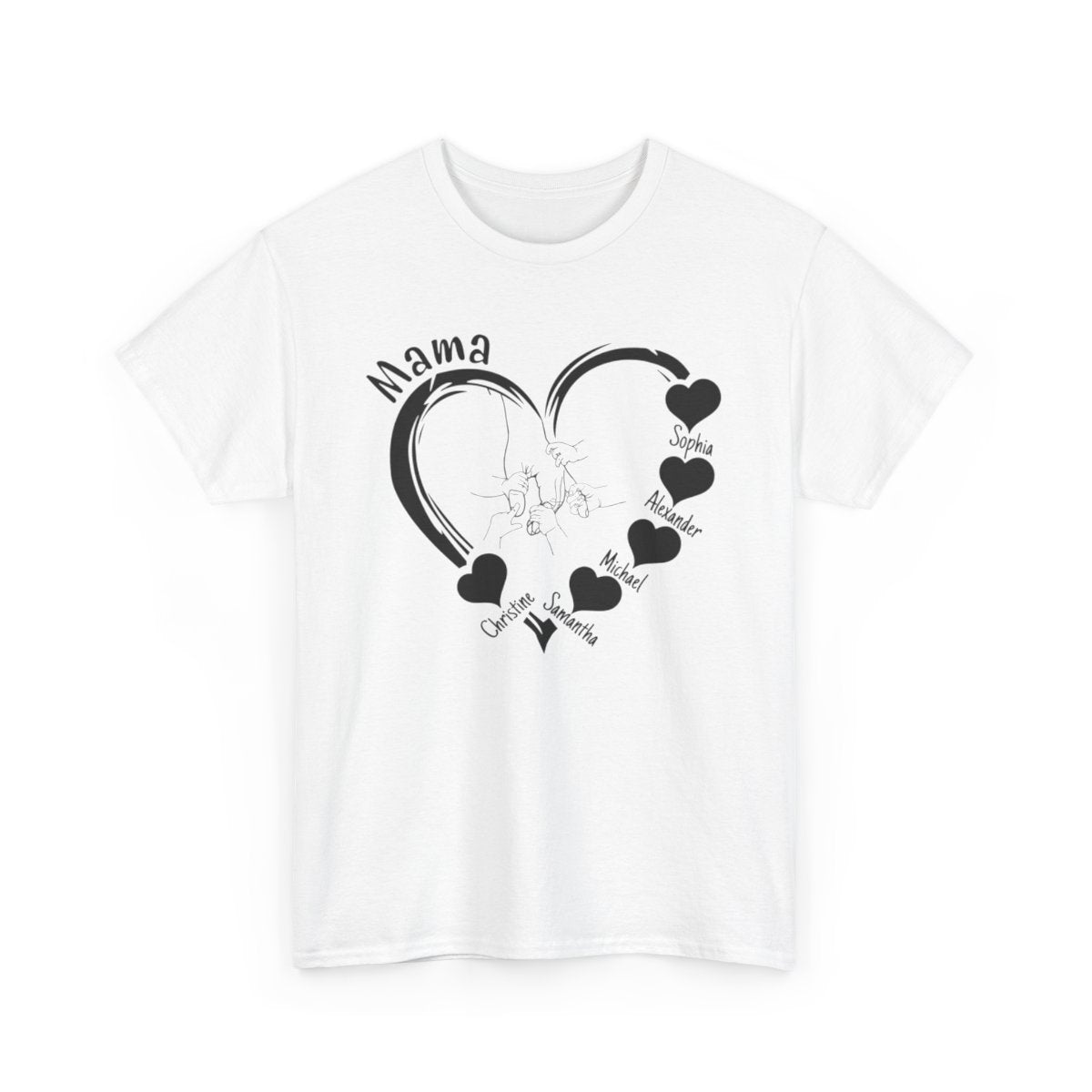 Personalized Mama-Child Heart Tee - Kim’s Signature Beauty & Accessories    