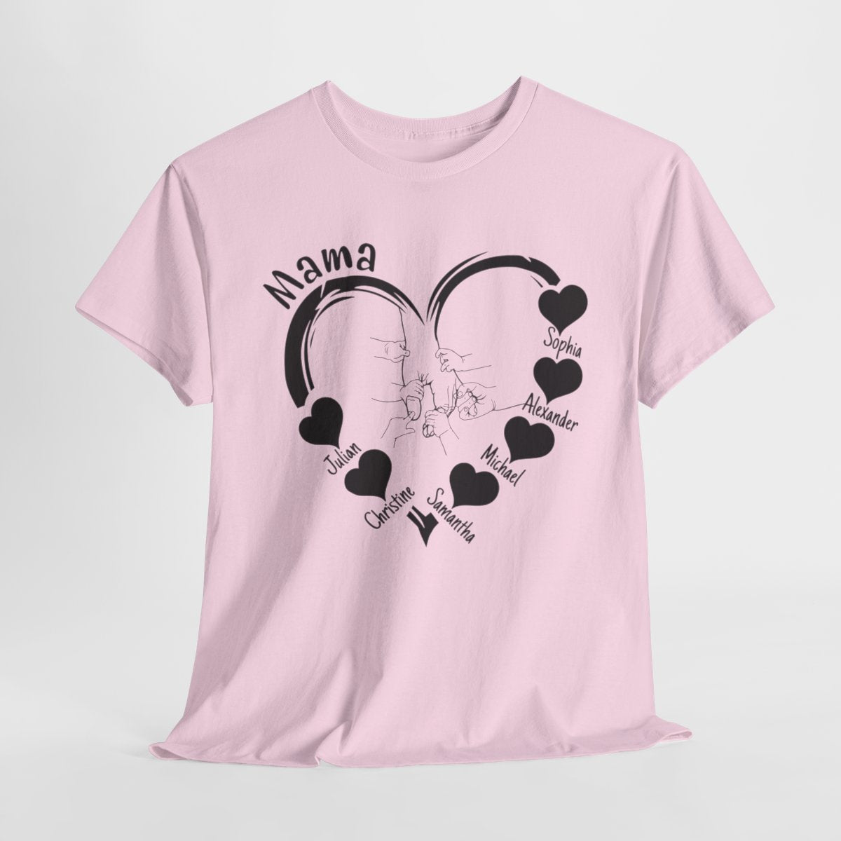Personalized Mama-Child Heart Tee - Kim’s Signature Beauty & Accessories    