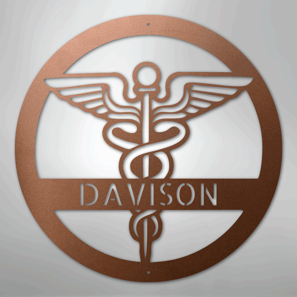 Personalized Nurse Monogram - Steel Sign - Kim’s Signature Beauty & Accessories