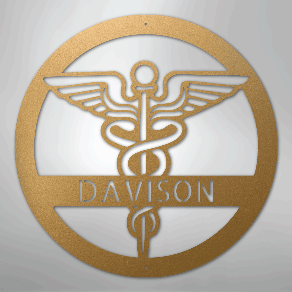 Personalized Nurse Monogram - Steel Sign - Kim’s Signature Beauty & Accessories