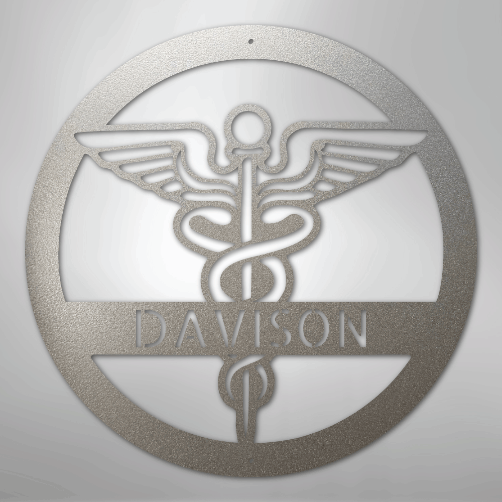 Personalized Nurse Monogram - Steel Sign - Kim’s Signature Beauty & Accessories
