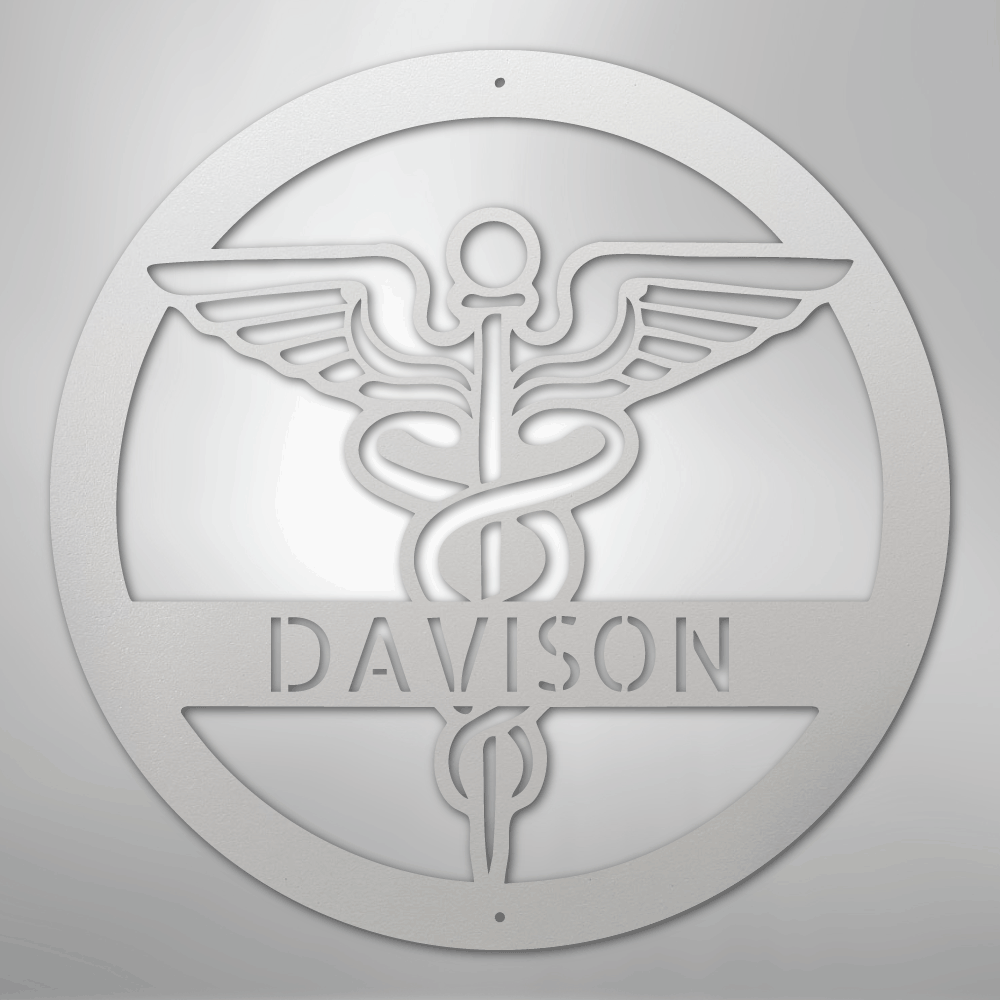 Personalized Nurse Monogram - Steel Sign - Kim’s Signature Beauty & Accessories
