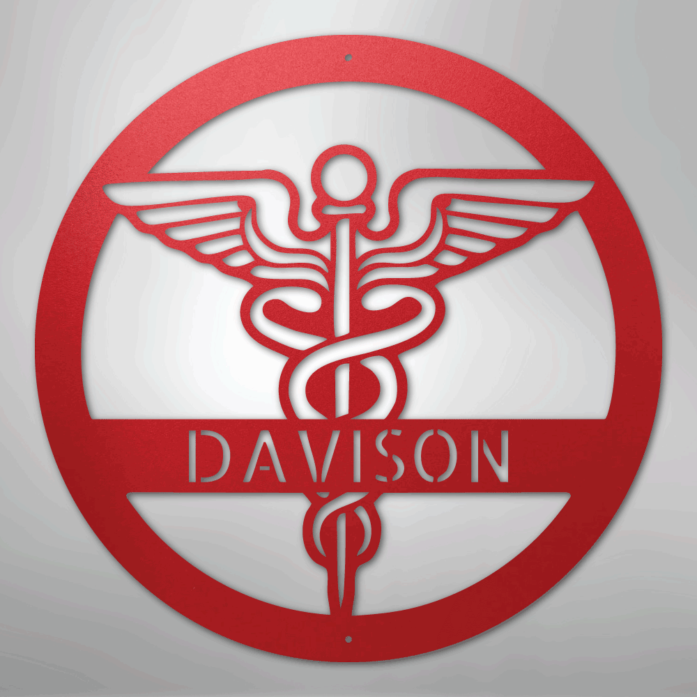 Personalized Nurse Monogram - Steel Sign - Kim’s Signature Beauty & Accessories