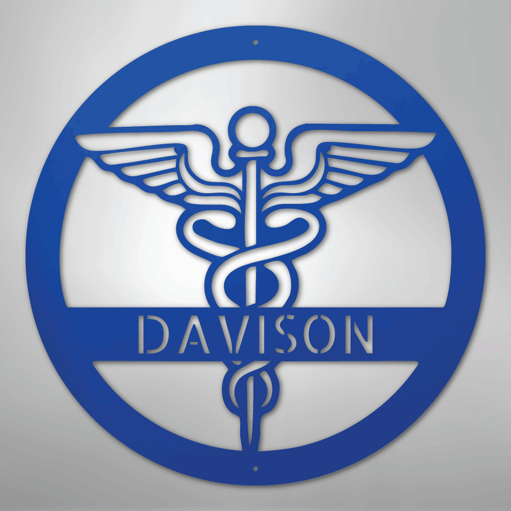 Personalized Nurse Monogram - Steel Sign - Kim’s Signature Beauty & Accessories
