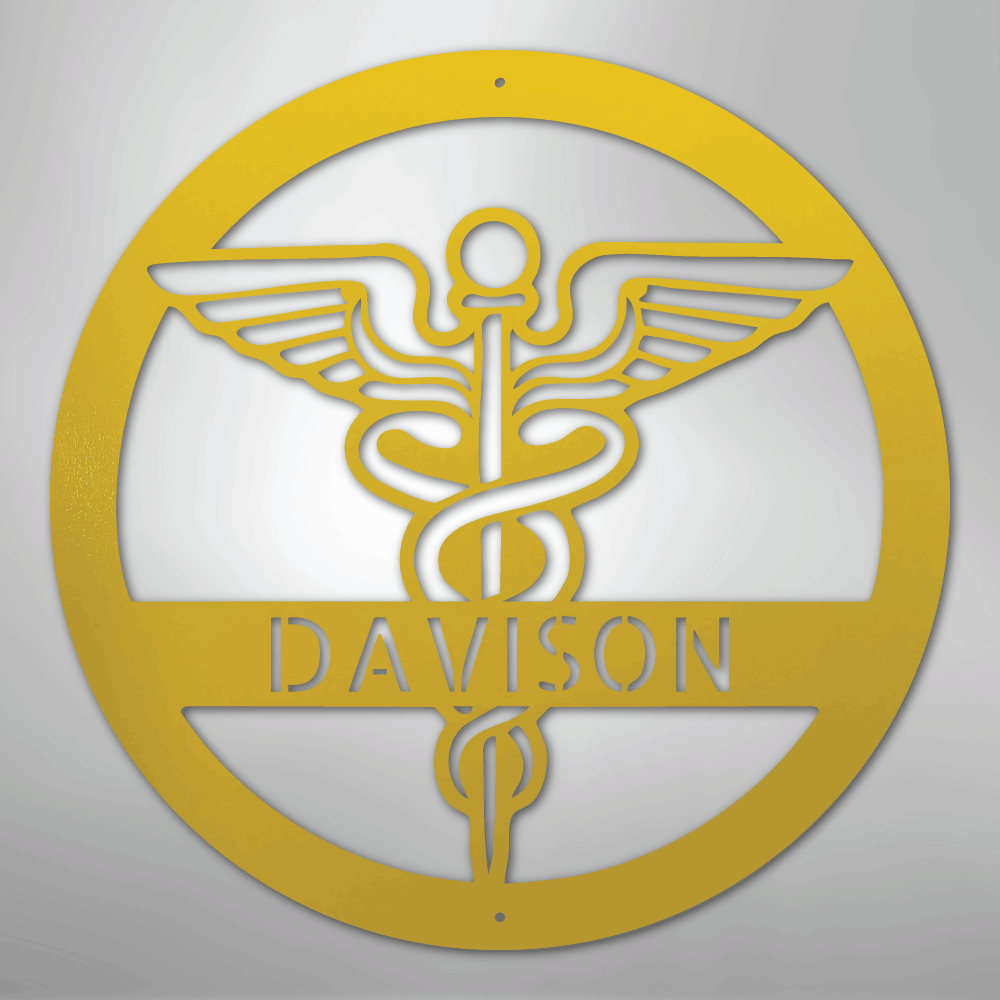 Personalized Nurse Monogram - Steel Sign - Kim’s Signature Beauty & Accessories