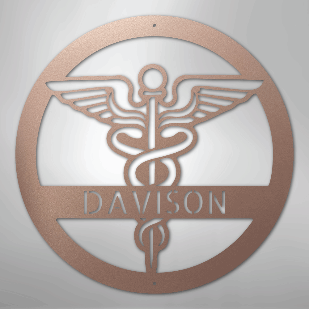 Personalized Nurse Monogram - Steel Sign - Kim’s Signature Beauty & Accessories