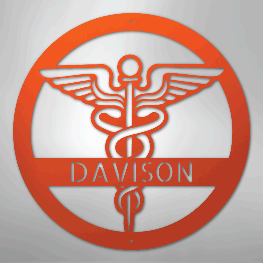 Personalized Nurse Monogram - Steel Sign - Kim’s Signature Beauty & Accessories
