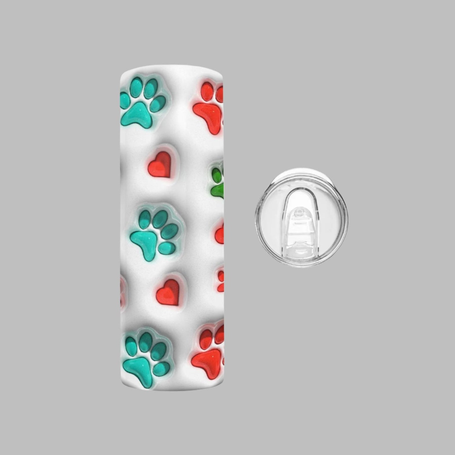 Pet Paws 3D Skinny Tumbler - Kim’s Signature Beauty & Accessories    