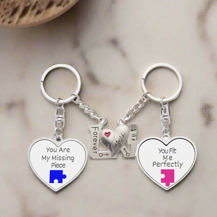 Pieces Fit  Couple Magnetic Keychain - Kim’s Signature Beauty & Accessories    