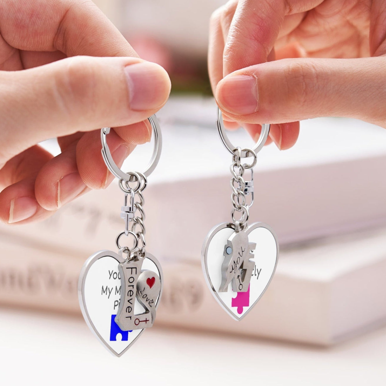 Pieces Fit  Couple Magnetic Keychain - Kim’s Signature Beauty & Accessories    