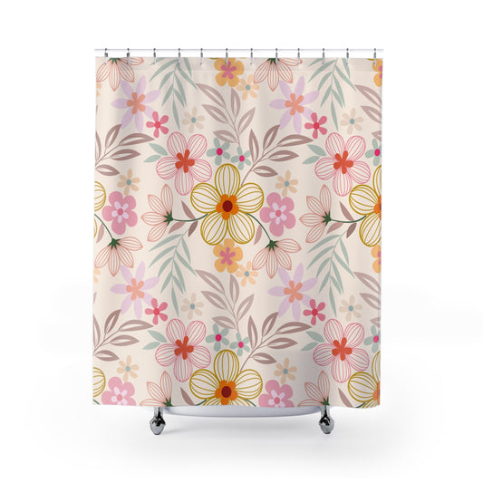 Pink Flowers | Shower Curtain - Kim’s Signature Beauty & Accessories    