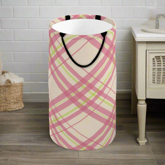 Pink & Green Fodlable Laundry Basket - Kim’s Signature Beauty & Accessories    