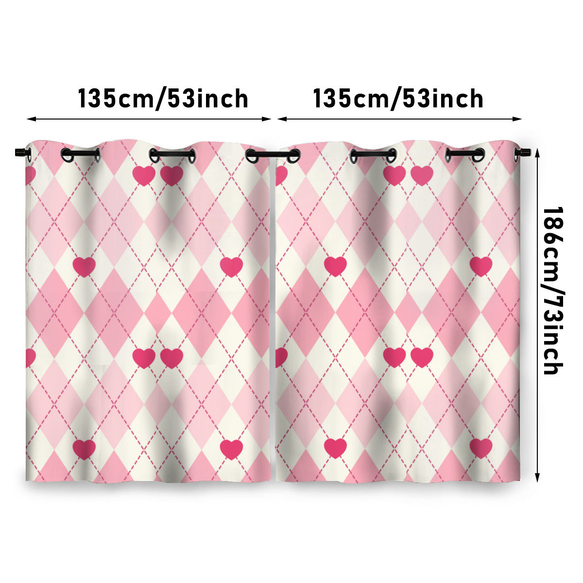 Pink Heart Curtains - Kim’s Signature Beauty & Accessories    