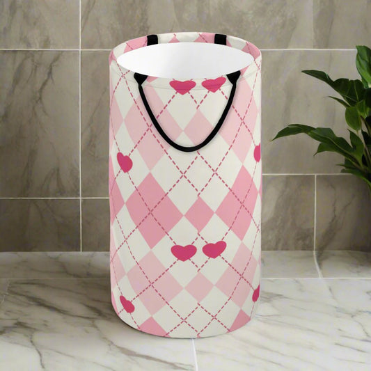 Pink Heart Foldable Basket - Kim’s Signature Beauty & Accessories    