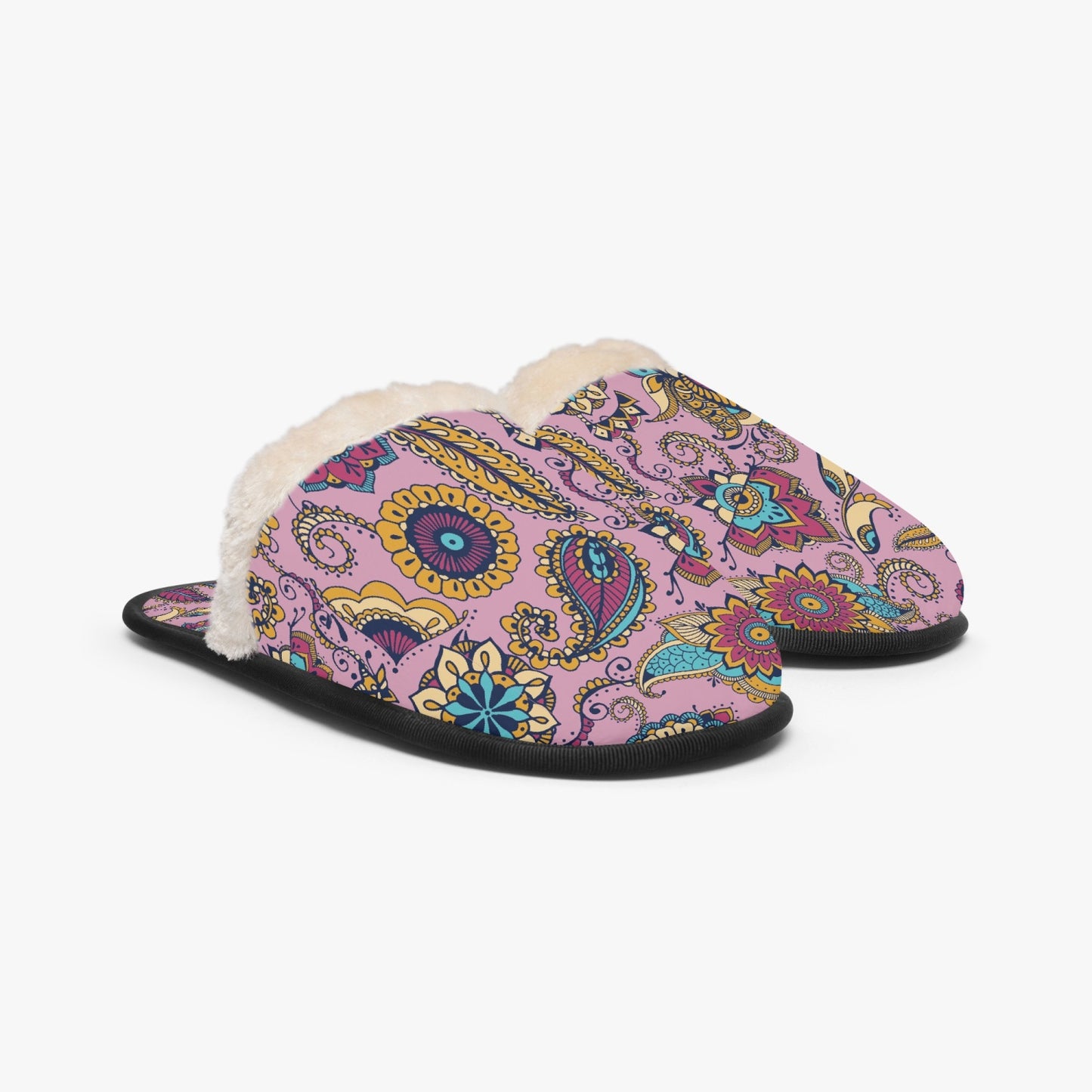 Pink Paisley | cozy slippers - Kim’s Signature Beauty & Accessories    