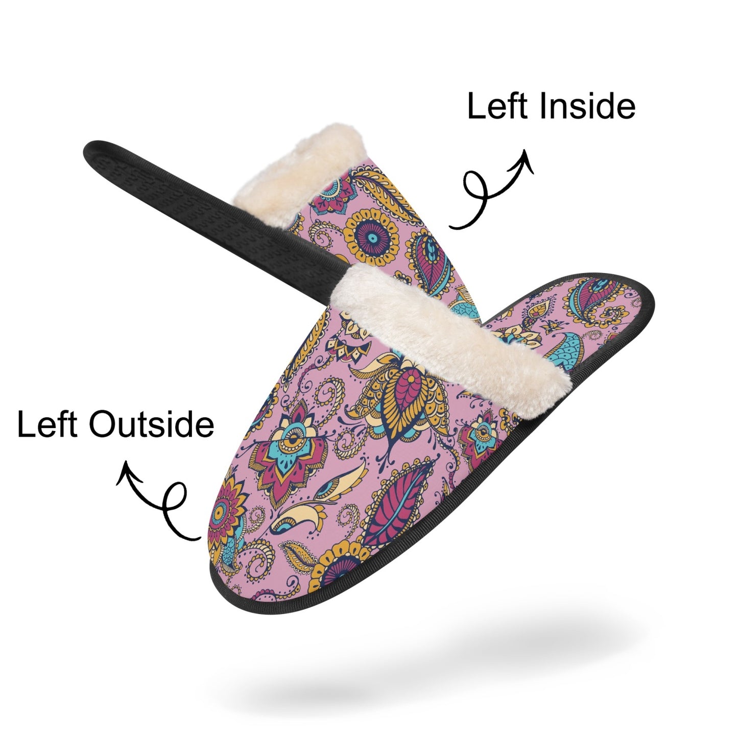 Pink Paisley | cozy slippers - Kim’s Signature Beauty & Accessories    