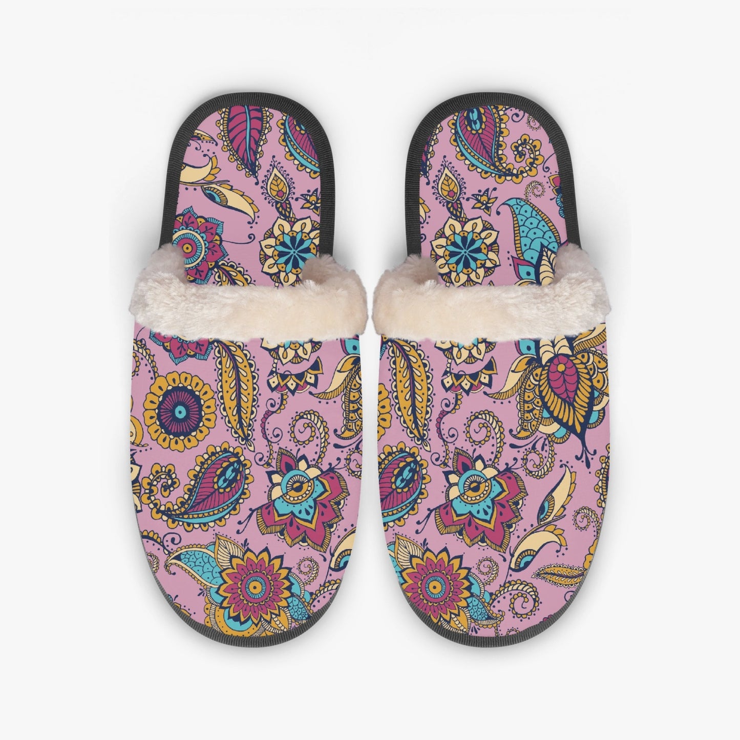 Pink Paisley | cozy slippers - Kim’s Signature Beauty & Accessories    