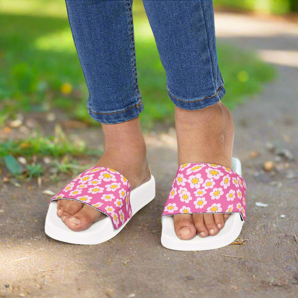 Pink Youth Floral Removable-Strap Sandals - Kim’s Signature Beauty & Accessories    