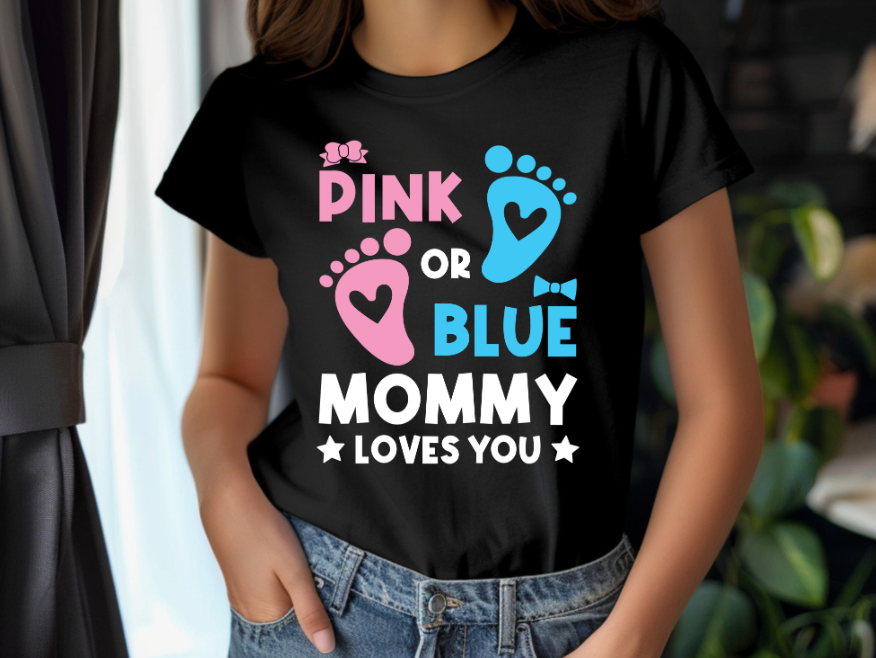 Pink or Blue Mommy | Unisex Tee - Kim’s Signature Beauty & Accessories    