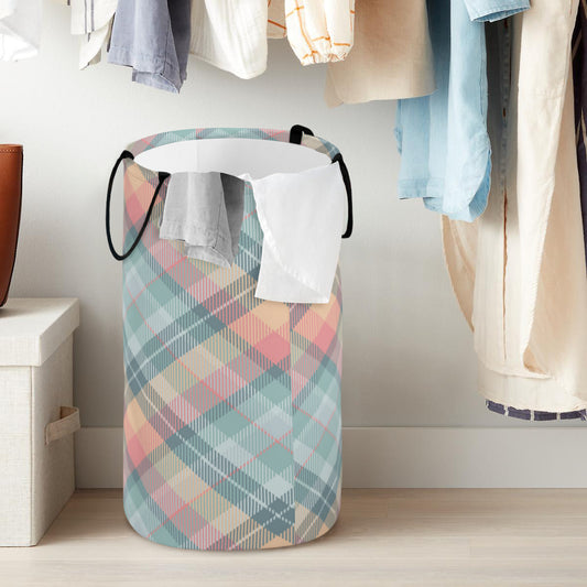 Plaid Fodlable Laundry Basket - Kim’s Signature Beauty & Accessories    