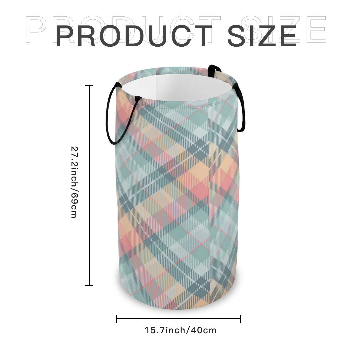 Plaid Fodlable Laundry Basket - Kim’s Signature Beauty & Accessories    