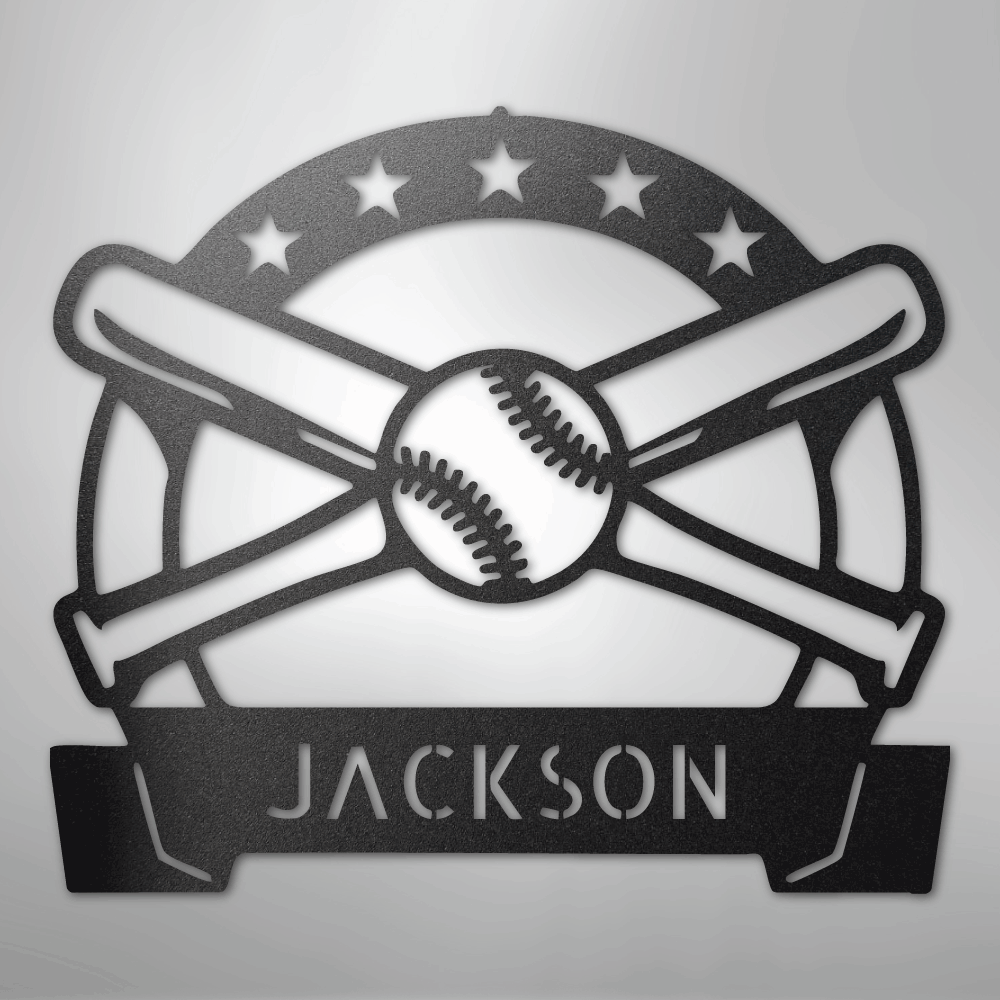 Play Ball Monogram - Metal Sign - Kim’s Signature Beauty & Accessories