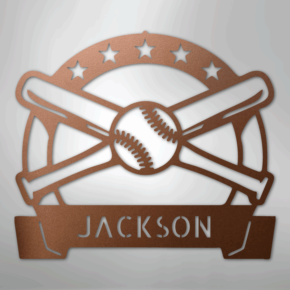Play Ball Monogram - Metal Sign - Kim’s Signature Beauty & Accessories