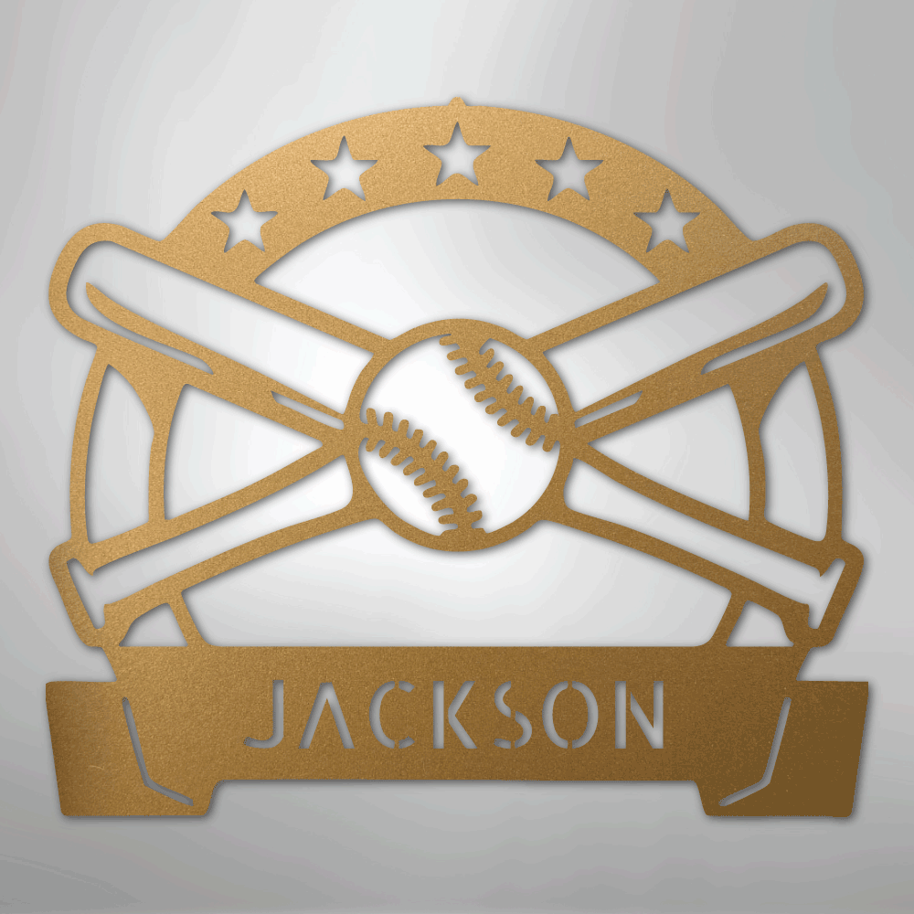 Play Ball Monogram - Metal Sign - Kim’s Signature Beauty & Accessories