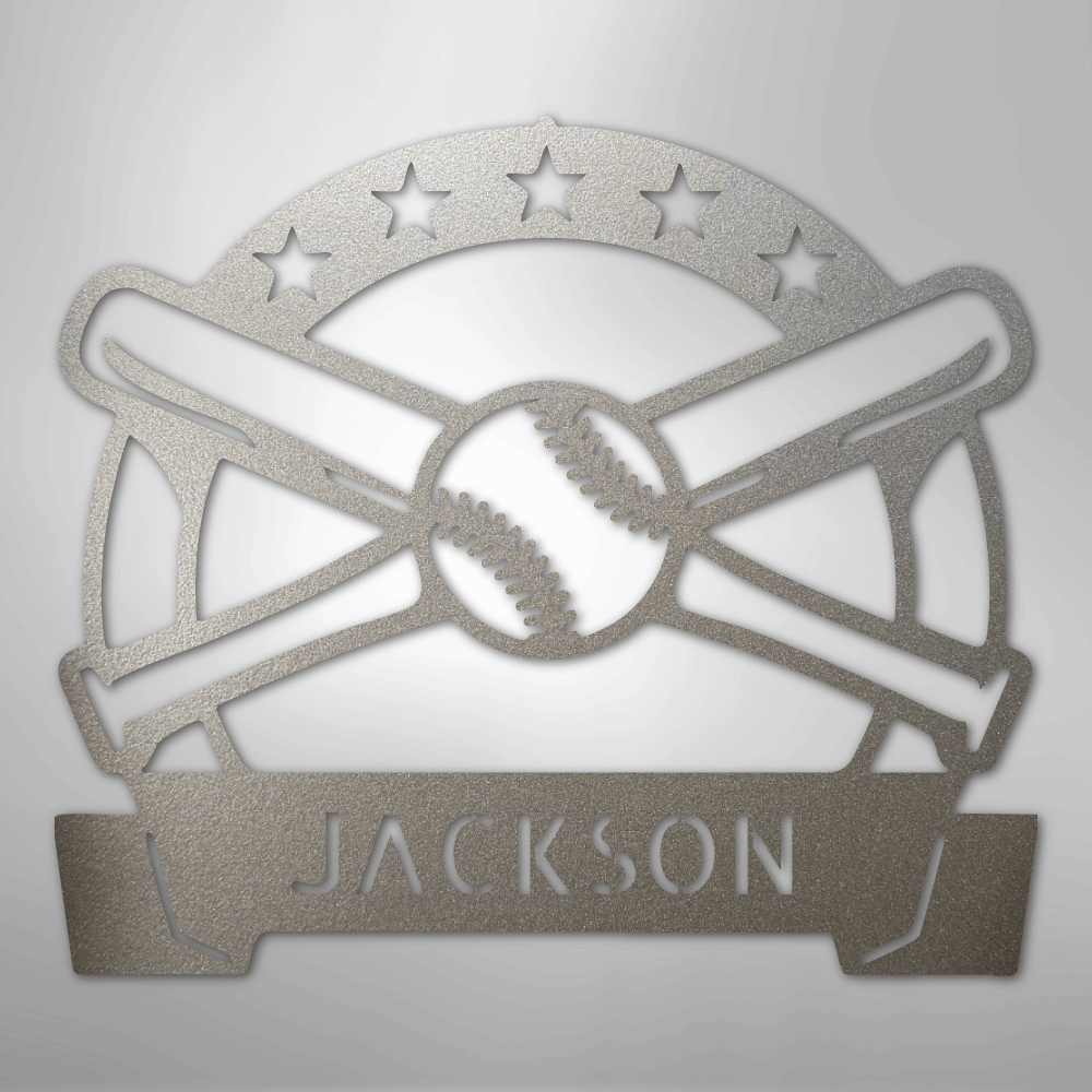 Play Ball Monogram - Metal Sign - Kim’s Signature Beauty & Accessories