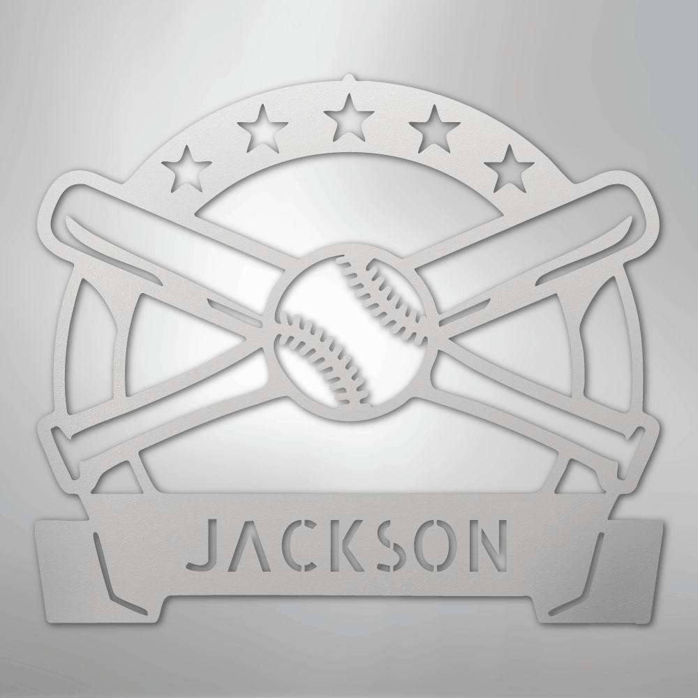 Play Ball Monogram - Metal Sign - Kim’s Signature Beauty & Accessories