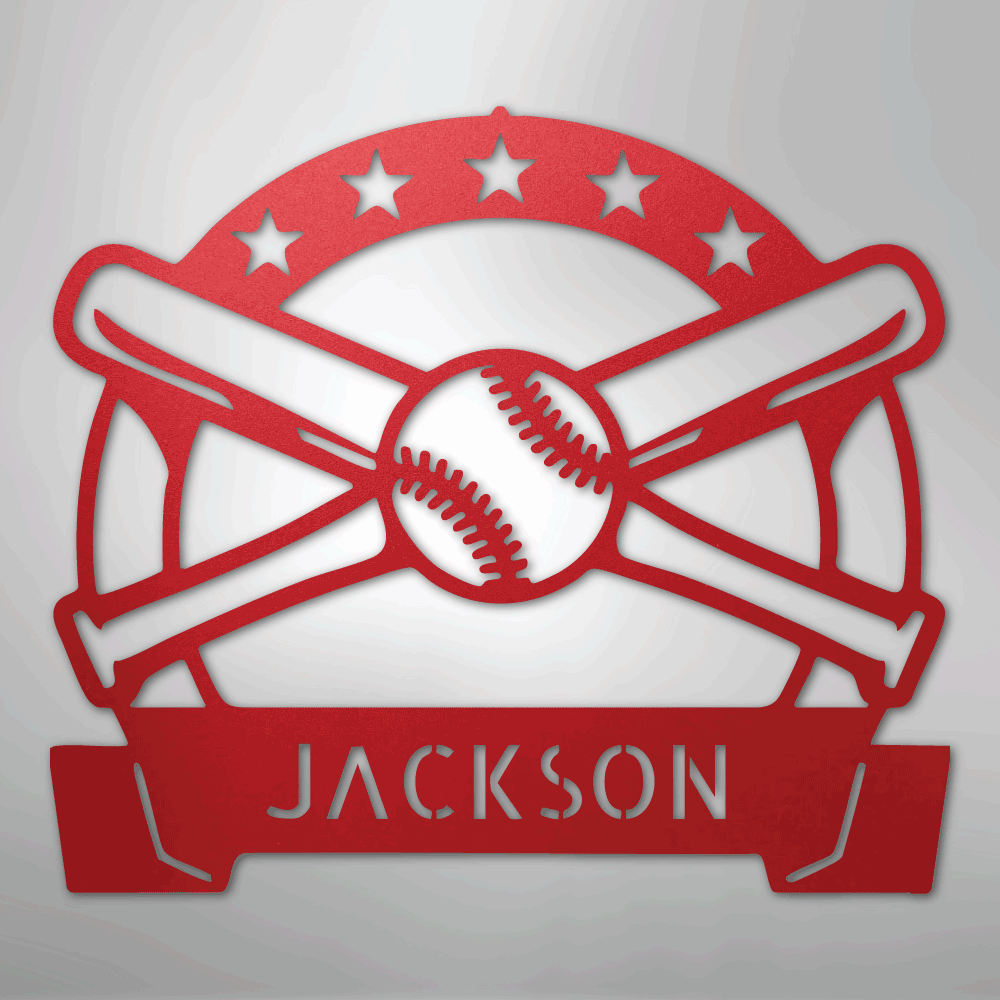 Play Ball Monogram - Metal Sign - Kim’s Signature Beauty & Accessories
