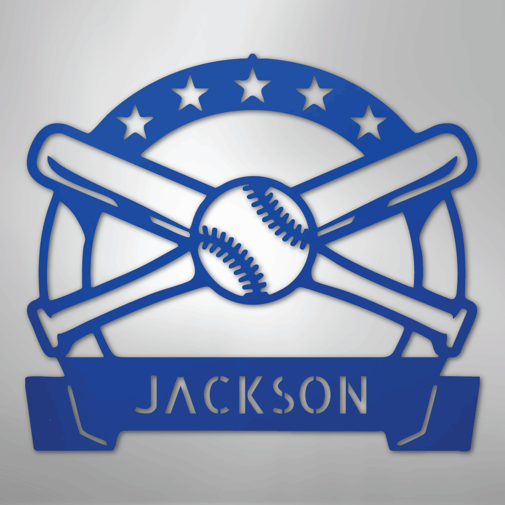 Play Ball Monogram - Metal Sign - Kim’s Signature Beauty & Accessories