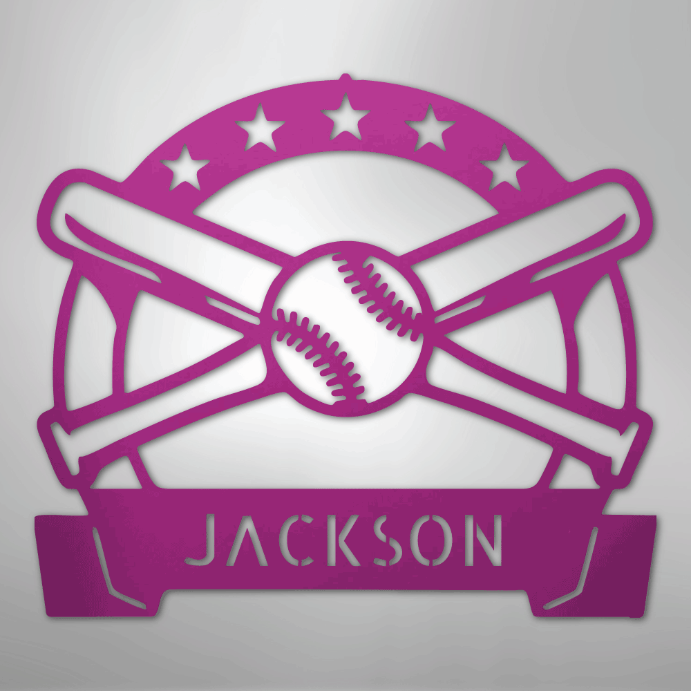 Play Ball Monogram - Metal Sign - Kim’s Signature Beauty & Accessories