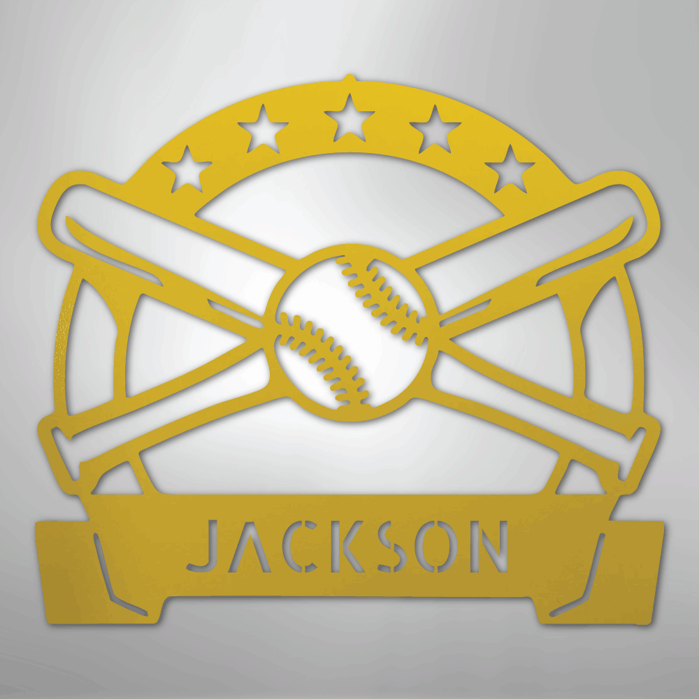 Play Ball Monogram - Metal Sign - Kim’s Signature Beauty & Accessories