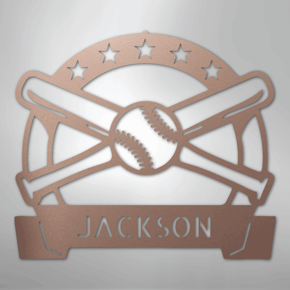 Play Ball Monogram - Metal Sign - Kim’s Signature Beauty & Accessories