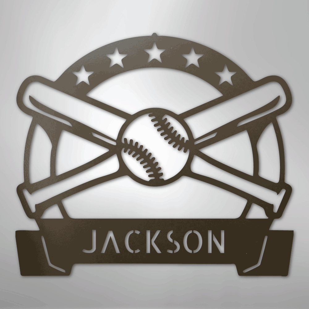 Play Ball Monogram - Metal Sign - Kim’s Signature Beauty & Accessories