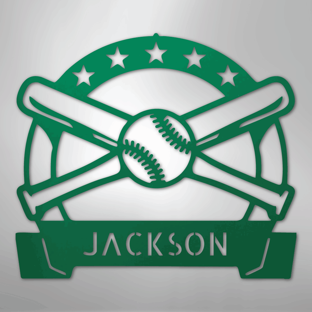 Play Ball Monogram - Metal Sign - Kim’s Signature Beauty & Accessories