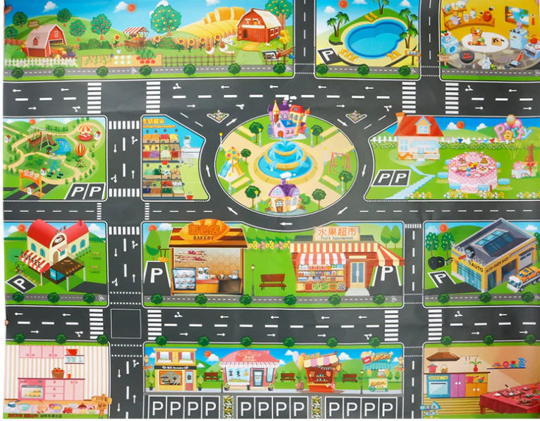 Play Mat with Vehicles & Traffic Signs - Kim’s Signature Beauty & Accessories    