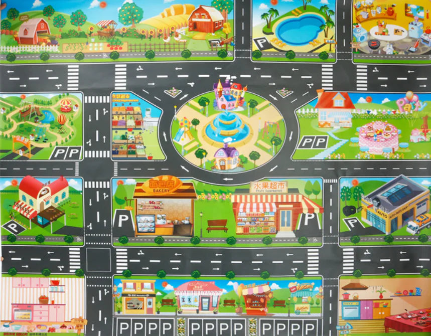 Play Mat with Vehicles & Traffic Signs - Kim’s Signature Beauty & Accessories    