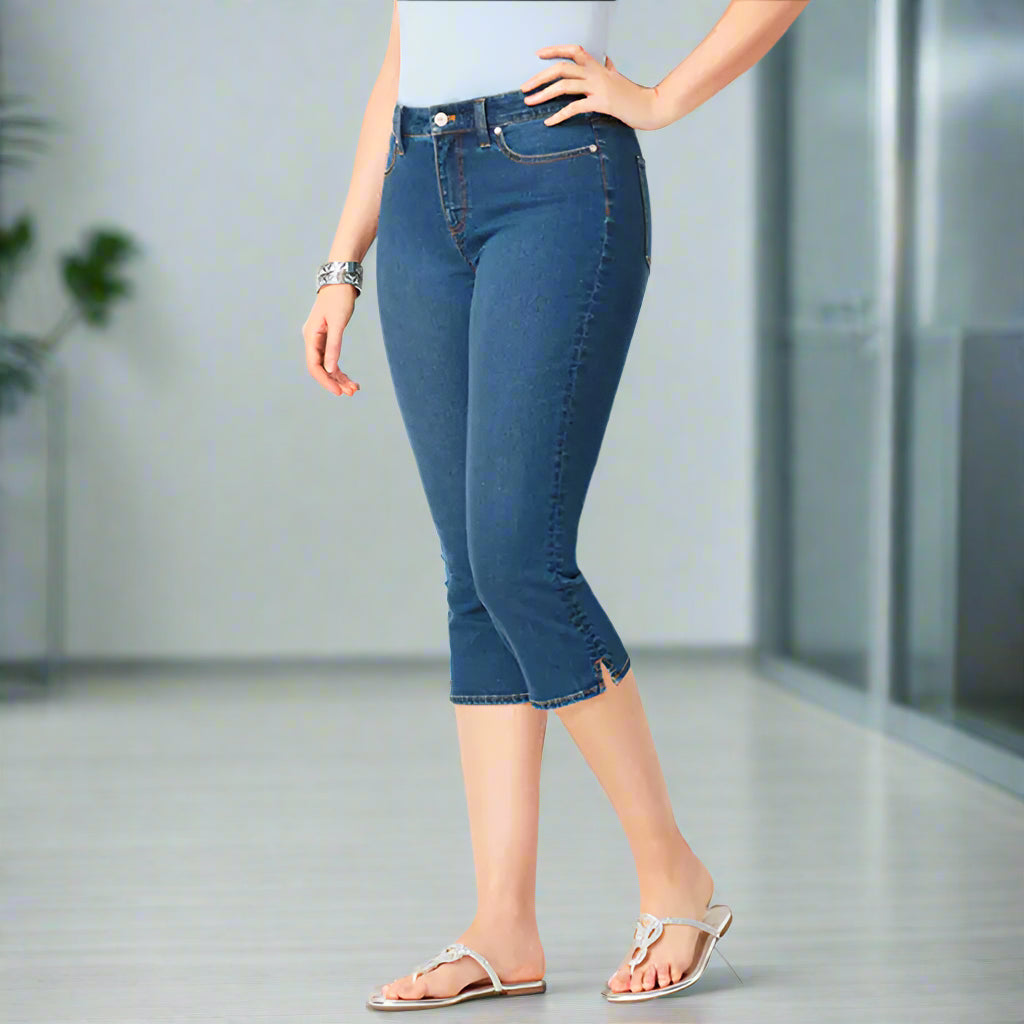 Plus Size High-Rise Button Fly Jeans with Split Hem - Kim’s Signature Beauty & Accessories    
